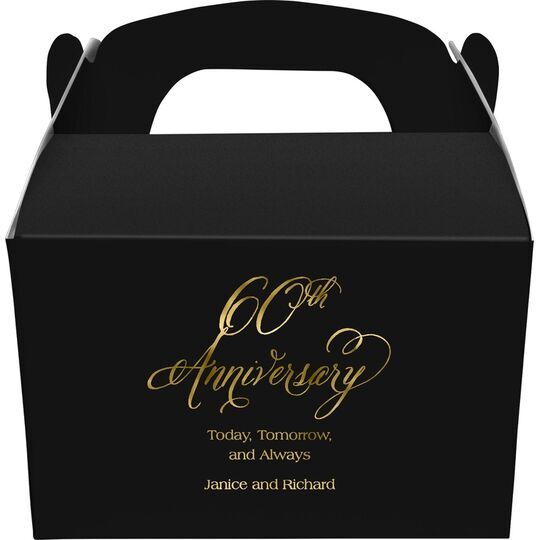 Elegant 60th Anniversary Large Favor Boxes